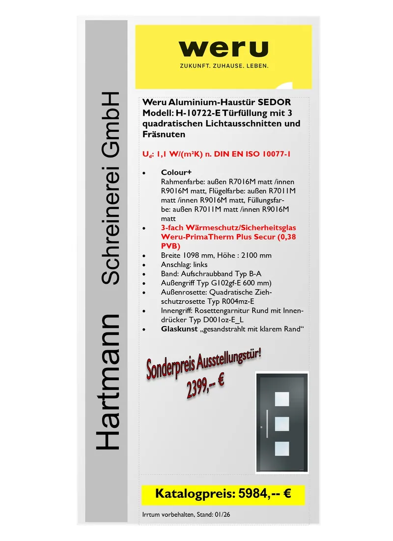 Datenblatt WERU SEDOR H-10722-E